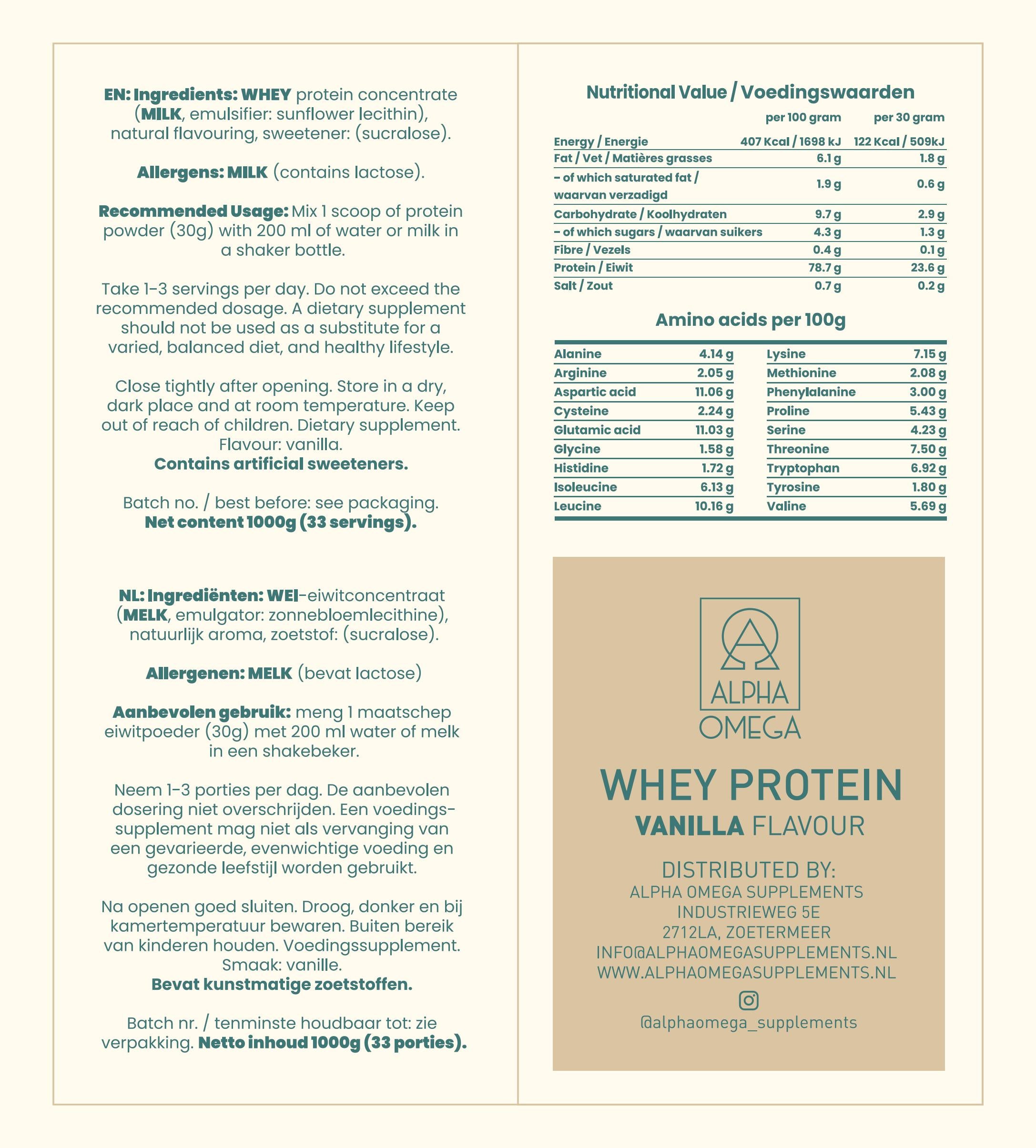 WHEY PROTEIN - VANILLA